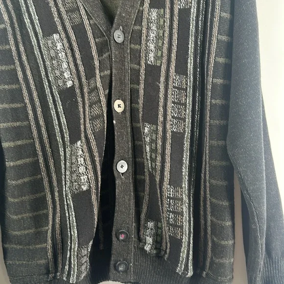 Vintage cardigan 3D knit sweater made in Italy sz Lg